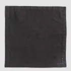 Linen Napkins with Black or Butter Crystals, 6 Pieces Italian Luxury - Prezio Viadurini