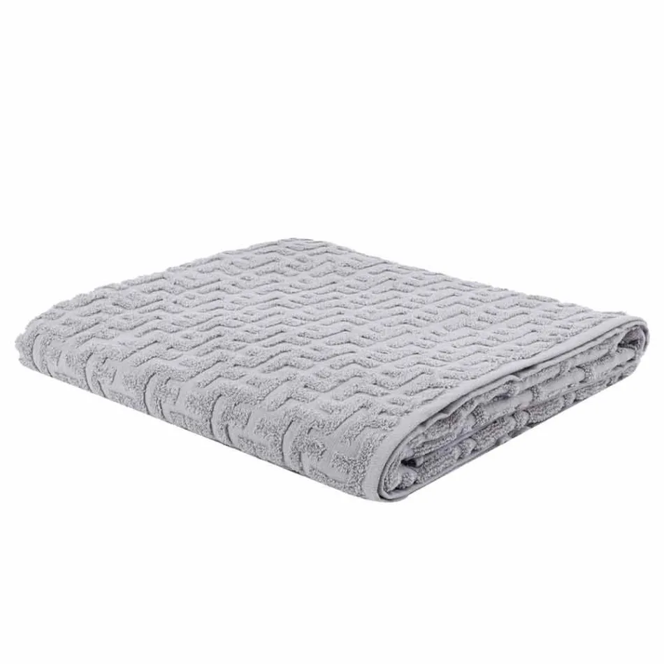 Trio of Bath Towels in Terry Cotton Towel, Face and Guest - Ginestra Viadurini