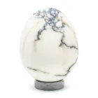 Medium Egg Decor in Paonazzo Marble Elegant Design Made in Italy - Olimo Viadurini
