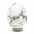 Medium Egg Decor in Paonazzo Marble Elegant Design Made in Italy - Olimo