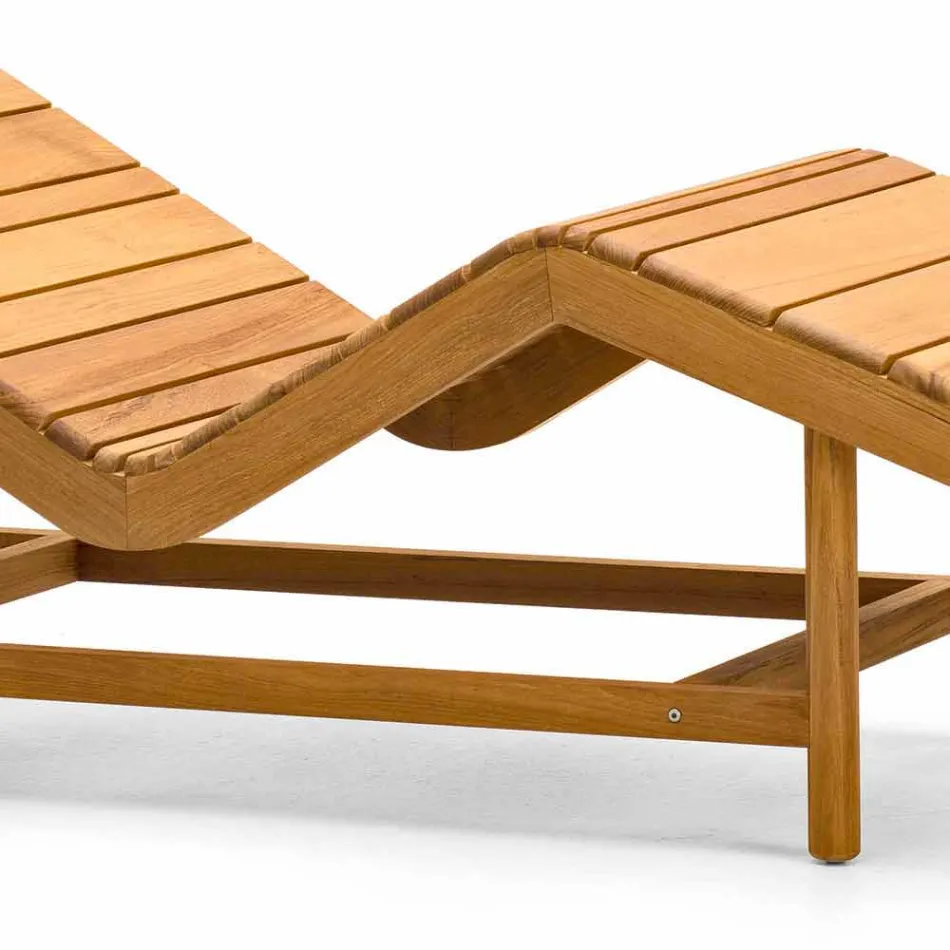 Varaschin Barcode contemporary garden bed / indoor teak Viadurini