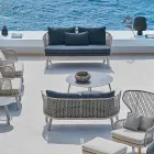 Varaschin Emma modern two-seater upholstered garden sofa Viadurini