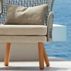Varaschin Emma padded outdoor armchair of modern design Viadurini