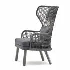 Varaschin Emma modern outdoor armchair with fabric headrest Viadurini