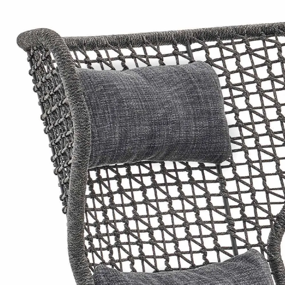 Varaschin Emma modern outdoor armchair with fabric headrest Viadurini