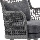 Varaschin Emma modern outdoor armchair with fabric headrest Viadurini