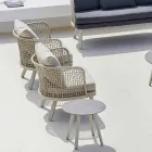 Varaschin Emma garden armchair upholstered in fabric and metal Viadurini