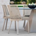 Design garden chair in fabric and aluminum, Emma by Varaschin