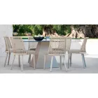 Varaschin Emma design garden chair in fabric and aluminum Viadurini