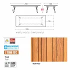 Varaschin Link extending garden table H 65 cm, up to 350 cm Viadurini