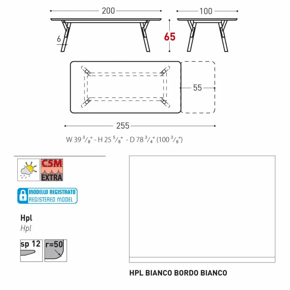 Varaschin Link extending garden table H 65 cm, up to 350 cm Viadurini