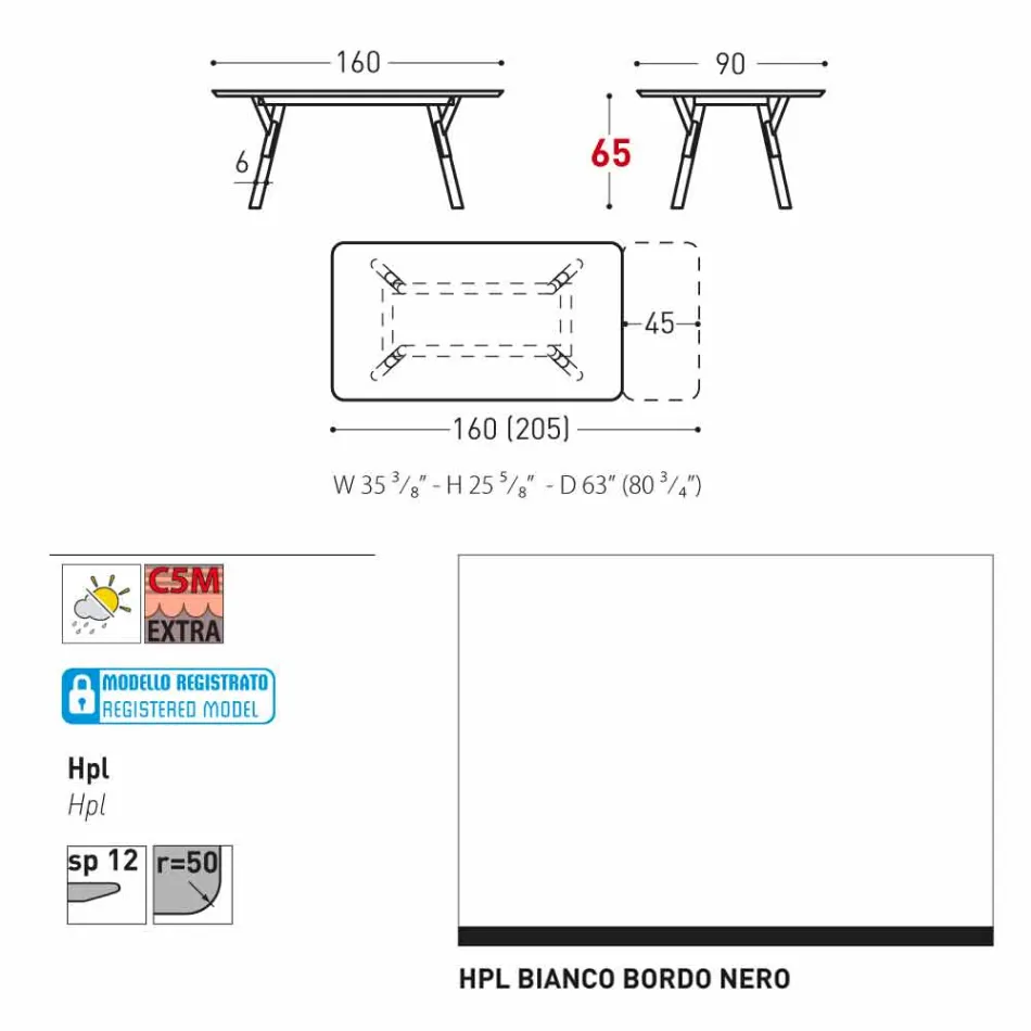 Varaschin Link extending garden table H 65 cm, up to 350 cm Viadurini