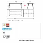 Varaschin Link extensible garden table with teak legs, H75 cm Viadurini