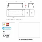 Varaschin Link extensible garden table with teak legs, H75 cm Viadurini