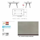 Varaschin Link extensible garden table with teak legs, H75 cm Viadurini