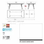 Varaschin Link extensible garden table with teak legs, H75 cm Viadurini