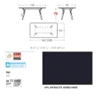 Varaschin Link modern design extendable garden table, H 73.2 cm Viadurini