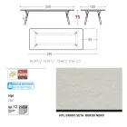 Varaschin Link modern design extendable garden table, H 73.2 cm Viadurini