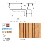 Varaschin Link modern design extendable garden table, H 73.2 cm Viadurini