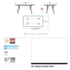 Varaschin Link modern design extendable garden table, H 73.2 cm Viadurini