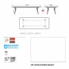 Varaschin Link garden table with teak wood legs, H 65 cm Viadurini