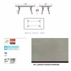 Varaschin Link garden table with teak wood legs, H 65 cm Viadurini