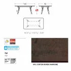 Varaschin Link garden table with teak wood legs, H 65 cm Viadurini