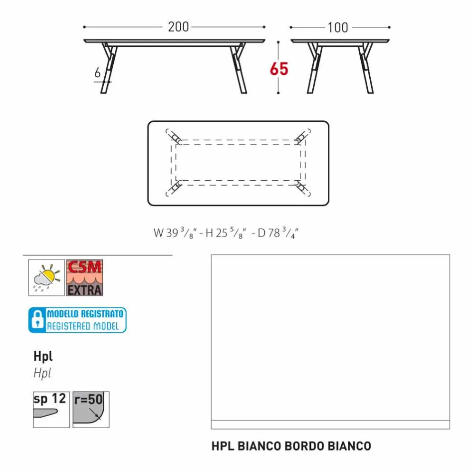 Varaschin Link garden table with teak wood legs, H 65 cm Viadurini