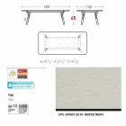 Varaschin Link garden table with teak wood legs, H 65 cm Viadurini