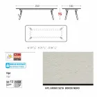 Varaschin Link garden table with teak wood legs, H 75 cm Viadurini