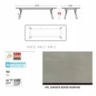 Varaschin Link garden table with teak wood legs, H 75 cm Viadurini