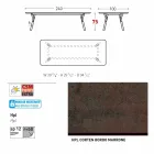 Varaschin Link garden table with teak wood legs, H 75 cm Viadurini