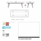 Varaschin Link garden table with teak wood legs, H 75 cm Viadurini