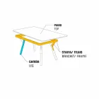 Varaschin Link teak wood garden dining table H 75 cm Viadurini