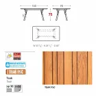 Varaschin Link teak wood garden dining table H 75 cm Viadurini
