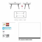 Varaschin Link garden or indoor dining table H 75 cm Viadurini