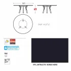 Varaschin Link round outdoor table with teak legs, H 65cm Viadurini