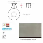 Varaschin Link round outdoor table with teak legs, H 65cm Viadurini