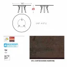 Varaschin Link round outdoor table with teak legs, H 65cm Viadurini