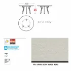 Varaschin Link round outdoor table with teak legs, H 65cm Viadurini