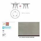 Varaschin Link round outdoor table with teak legs, H 65cm Viadurini