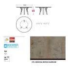 Varaschin Link round outdoor table with teak legs, H 65cm Viadurini