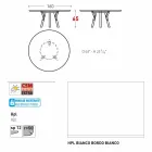 Varaschin Link round outdoor table / interior design, H 65 cm Viadurini