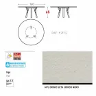 Varaschin Link round outdoor table / interior design, H 65 cm Viadurini