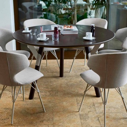 Varaschin Link round outdoor table / interior design, H 65 cm Viadurini