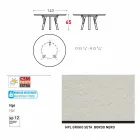 Varaschin Link round outdoor table / interior design, H 65 cm Viadurini