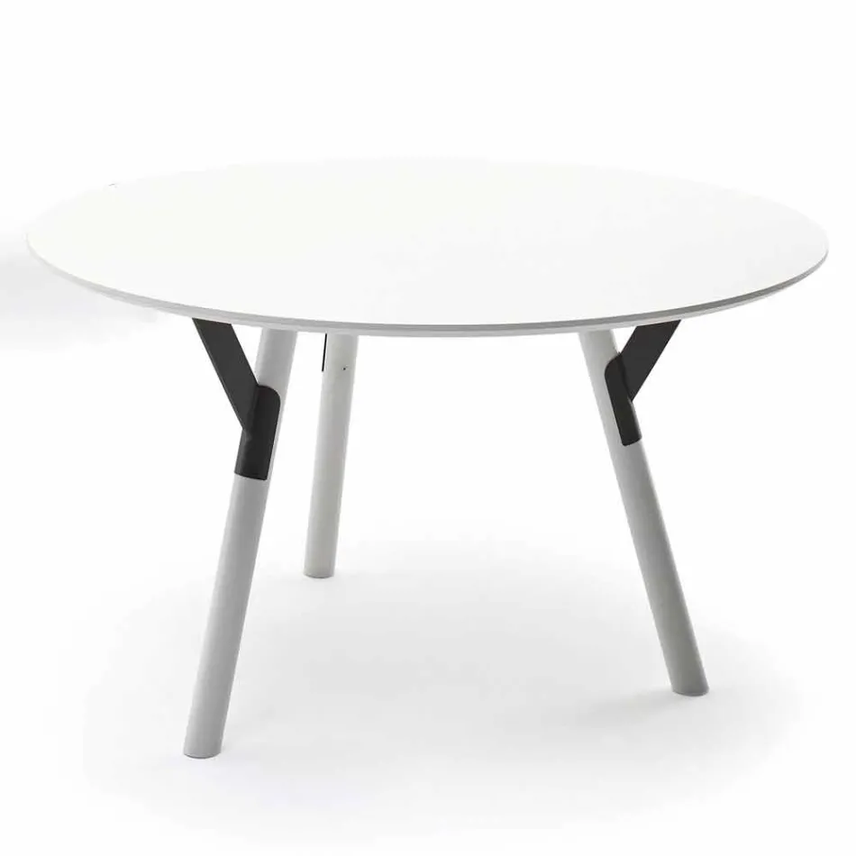 Varaschin Link round outdoor table / interior design, H 65 cm Viadurini