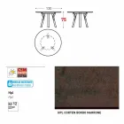 Varaschin Link round garden table with teak legs, H 75cm Viadurini