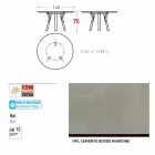 Varaschin Link round garden table with teak legs, H 75cm Viadurini