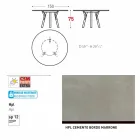 Varaschin Link contemporary garden round table, H 75 cm Viadurini